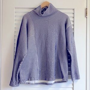 COS oversized sweatshirt in navy stripe size S